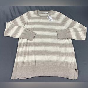 Peter Millar Womens Sweater Cashmere Silk Crewneck XL Beige